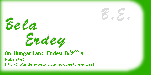 bela erdey business card